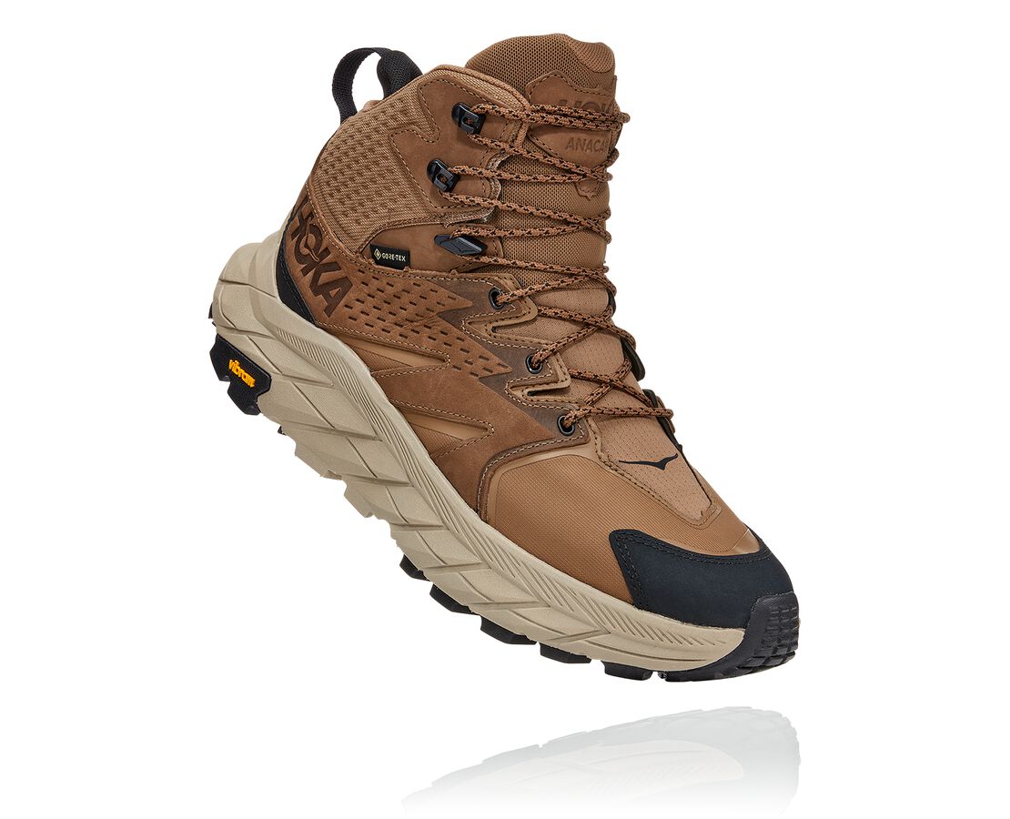 Hoka One One Anacapa Mid GORE-TEX Férfi Ortopéd Cipő - Barna/Fekete [H9617-912]